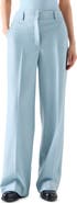 Akris punto Straight Leg Wool Blend Flannel Pants