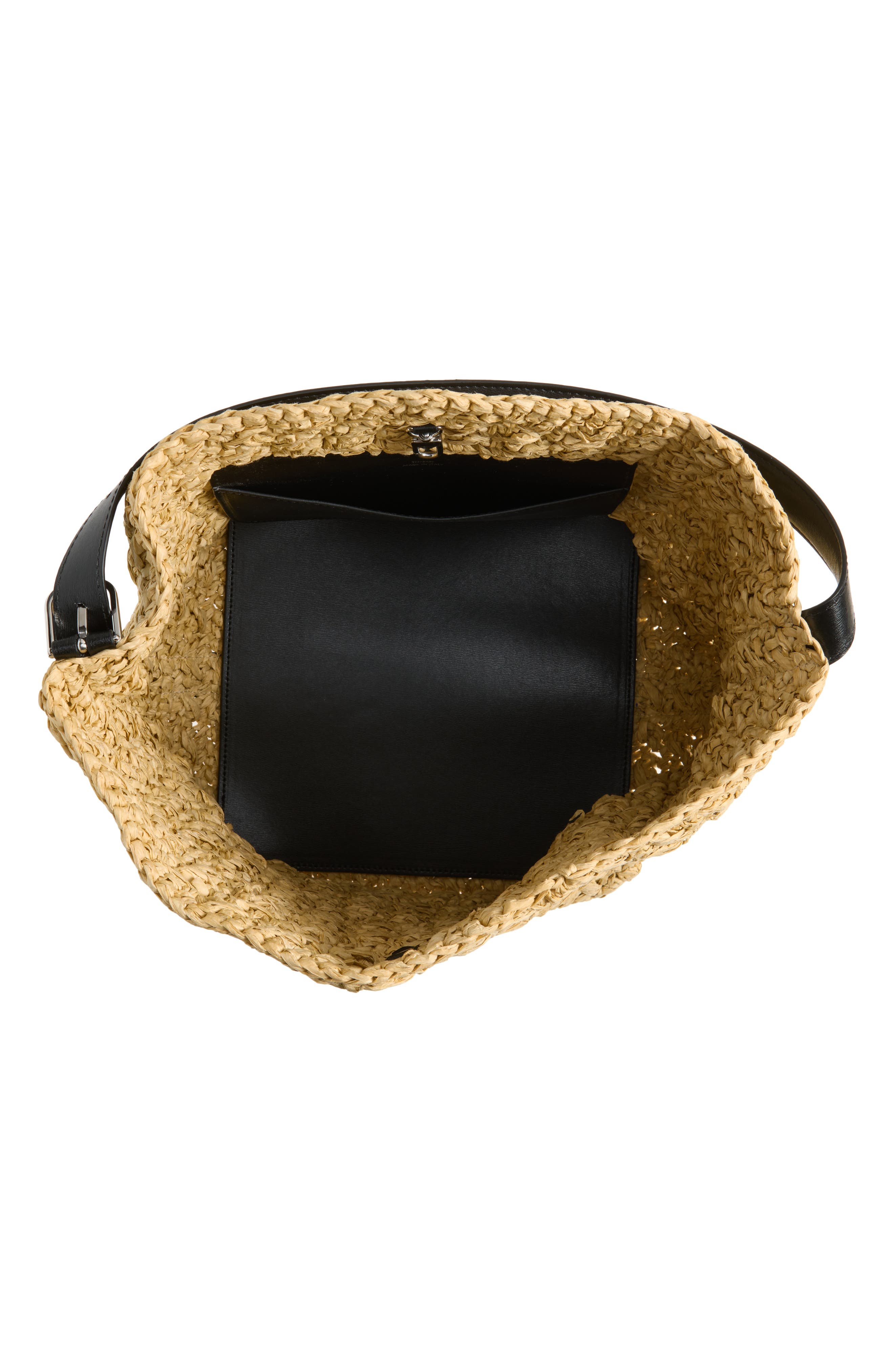 TOTEME Medium Belted Straw Tote, Alternate, color, Natural