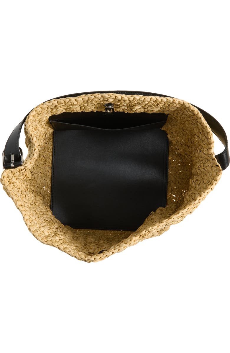 TOTEME Medium Belted Straw Tote, Alternate, color, Natural