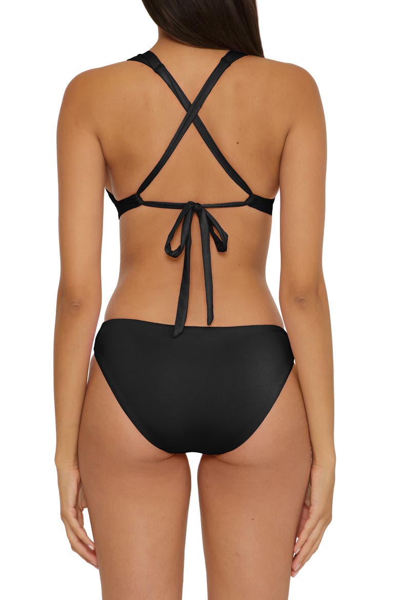 Color Code Cutout Hipster Bikini Bottoms, Alternate, color, BLACK