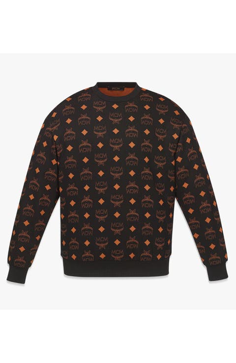Maxi Monogram Print Sweatshirt in Organic Cotton