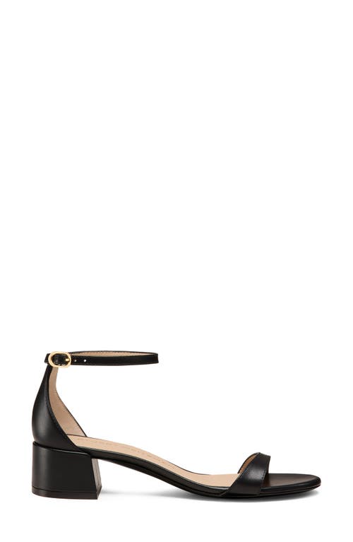 Stuart Weitzman Nudistjune Suede Sandals In Black
