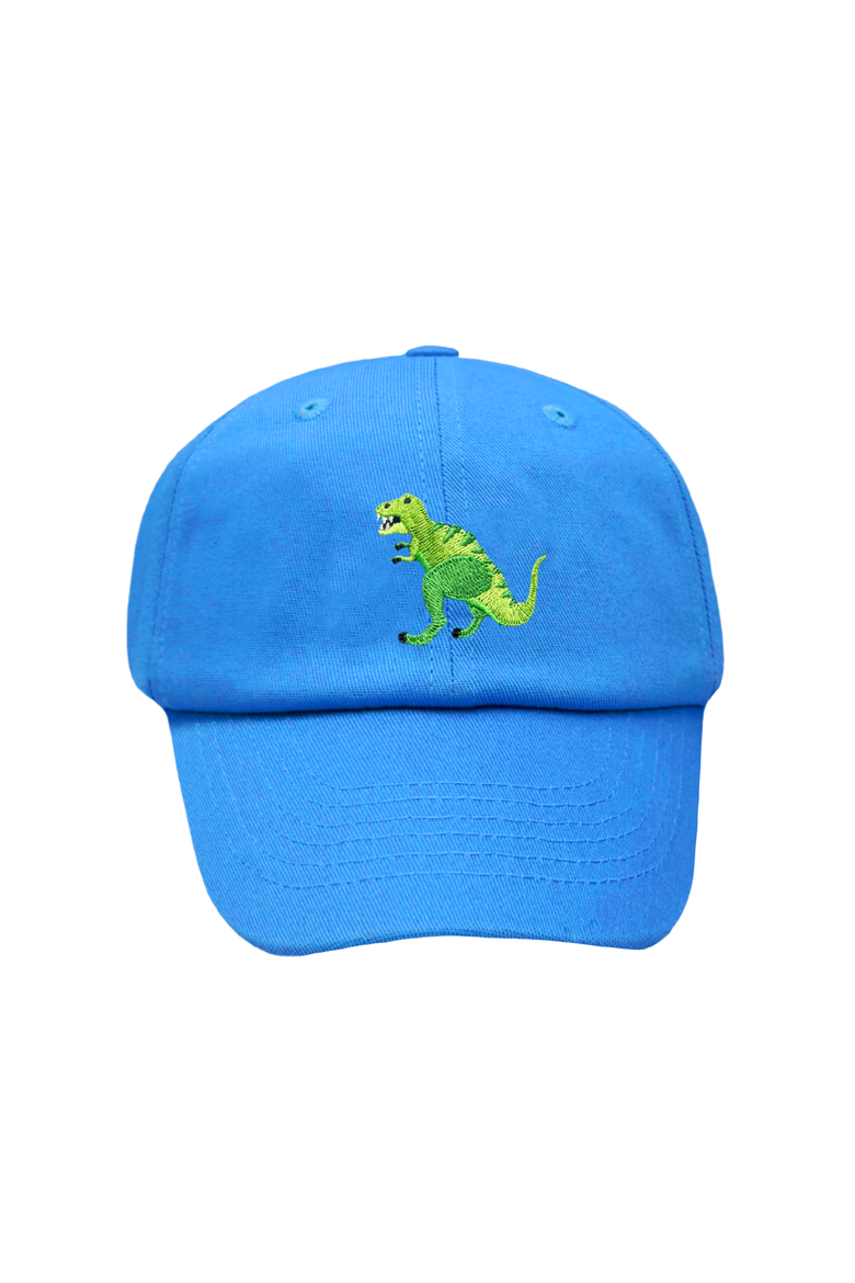 T-Rex Dinosaur Twill Baseball Hat, Main, color, Blue