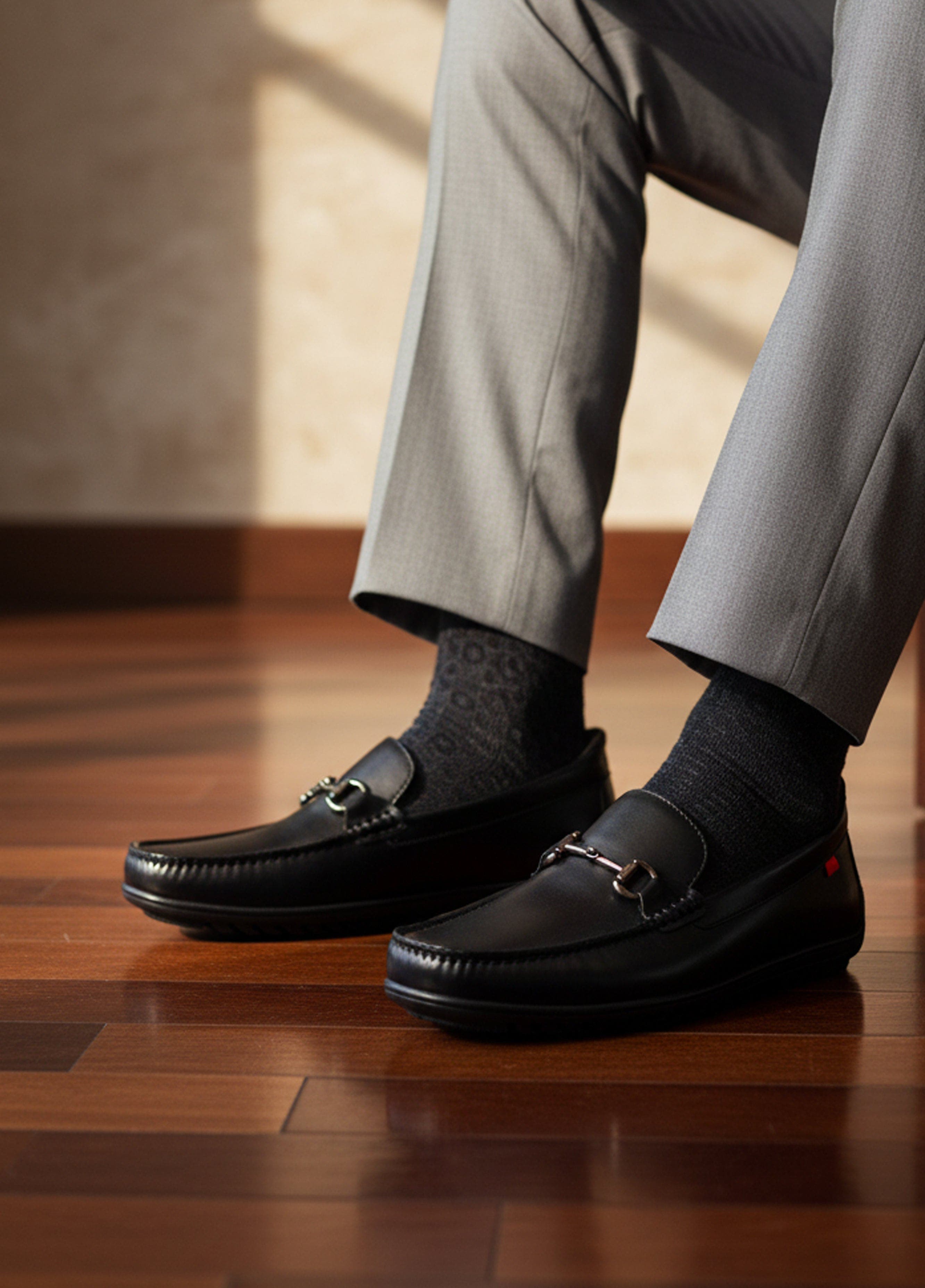 Marc Joseph New York Elliot Road Hands Free Technology Leather Buckle Loafer, Alternate, color, Black Napa Leather