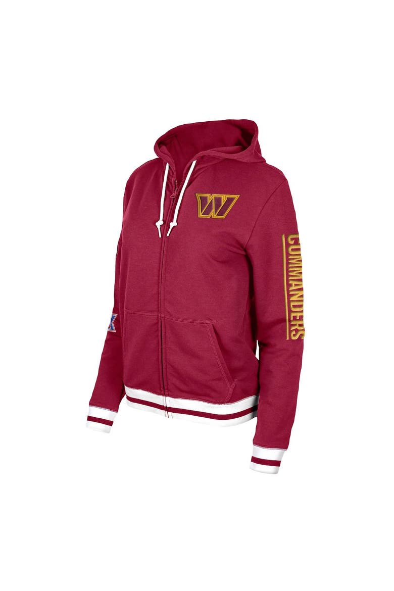 Women's New Era Burgundy Washington Commanders Elite Pack Full-Zip Hoodie, Alternate, color, Burgundy