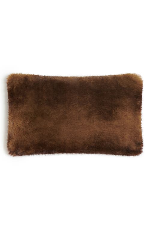 Apparis Cicly Pluche™ Faux Mink Accent Pillow In Brown
