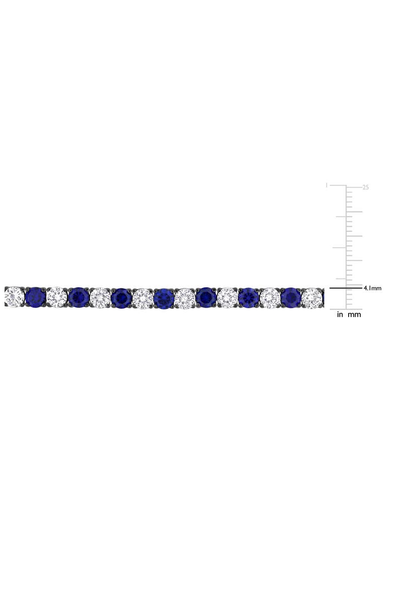 Men's Lab Grown Blue & White Sapphire Tennis Bracelet, Alternate, color, BLUE