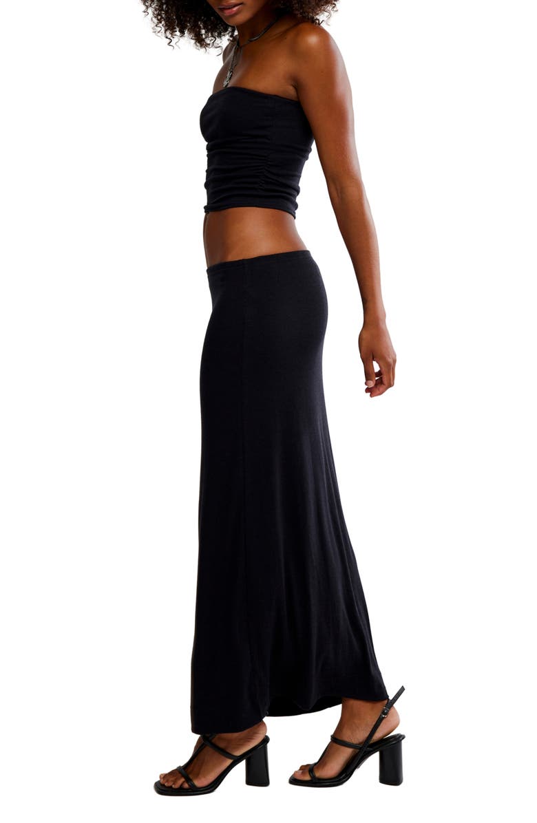 Free People Good Feels Tube Top & Maxi Skirt Set, Alternate, color, Black