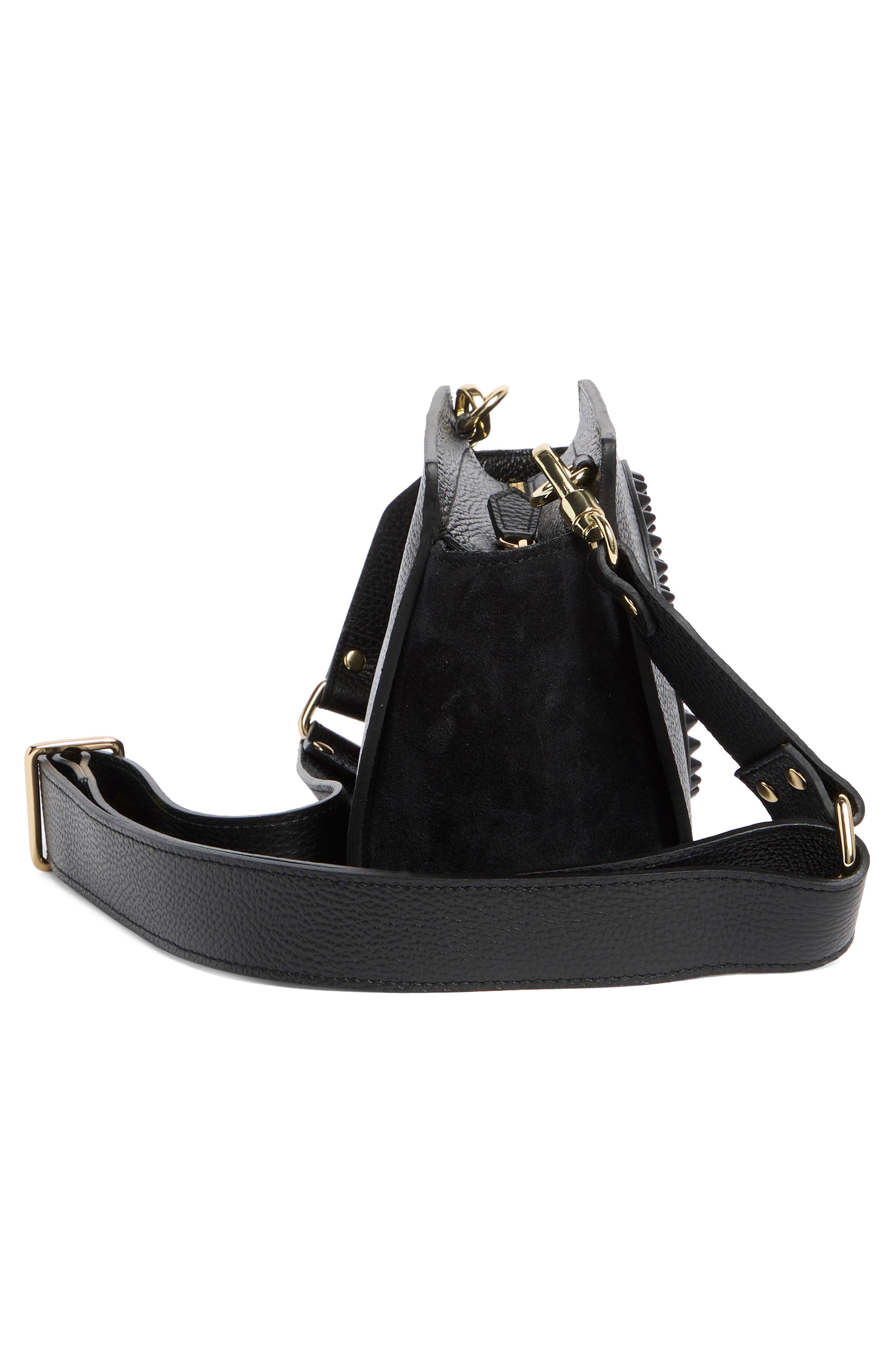 VALENTINO BY MARIO VALENTINO Kiki Rockstud Leather Crossbody Bag, Alternate, color, 