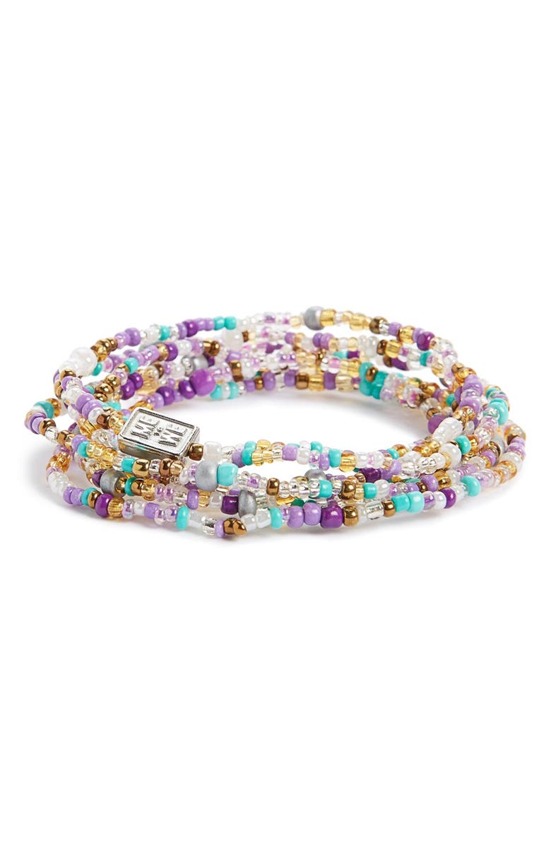 Me to We 'Rafiki - Water' Beaded Convertible Bracelet, Main, color, 