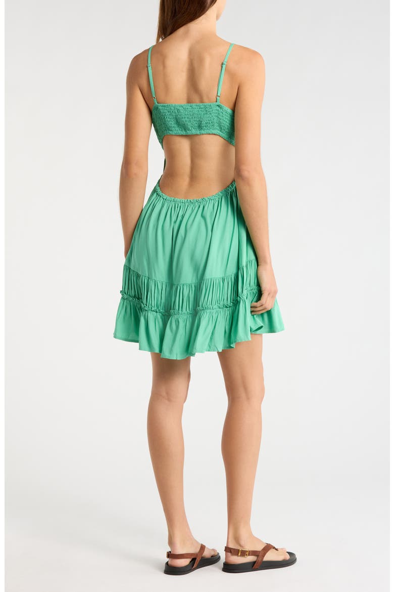 Tiered Ruffle Cover-Up Sundress, Alternate, color, JADE