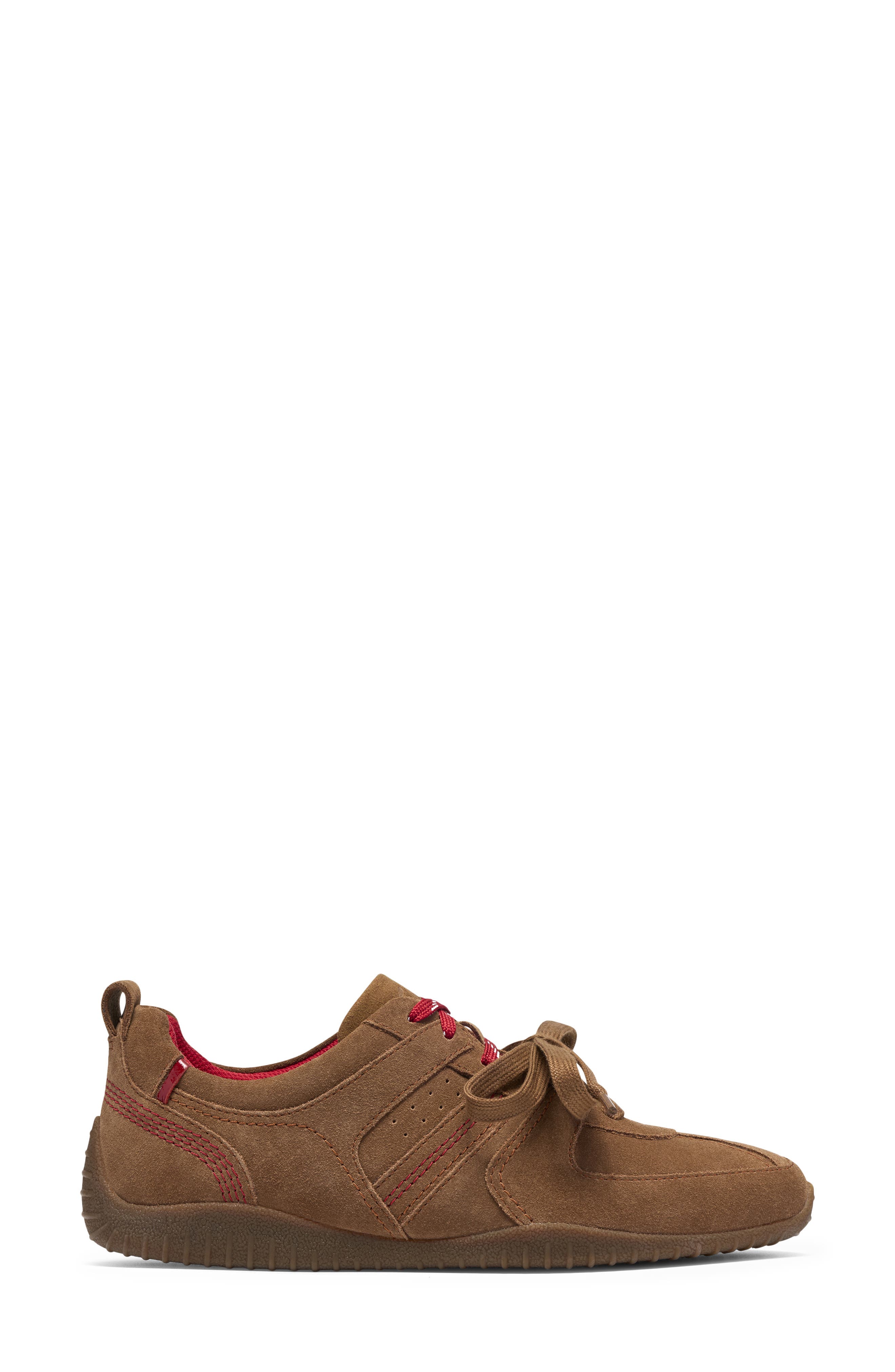 Meridor Lace Sneaker, Alternate, color, DARK TAN SUEDE