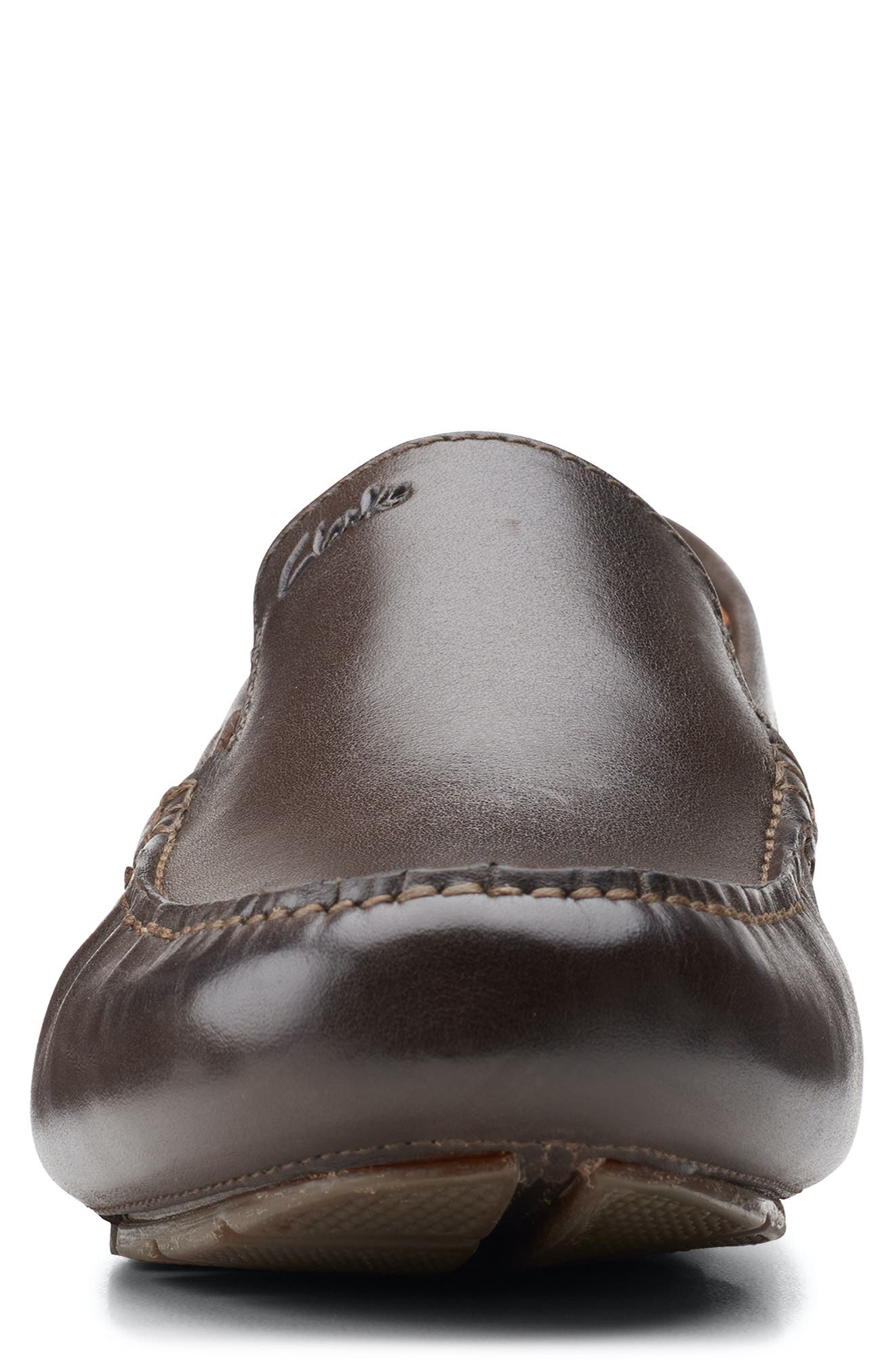 Clarks<sup>®</sup> Markman Plain Leather Loafer, Alternate, color, Dark Brown Leather