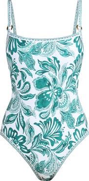La Blanca Botanical Brocade One-Piece Swimsuit