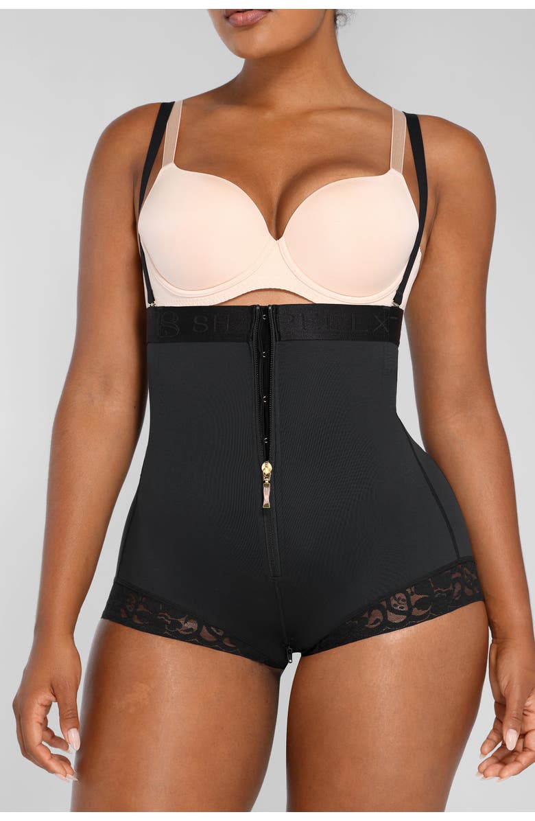 Shapellx Butt-Lifting Open Bust Panty, Alternate, color, Onyx Black