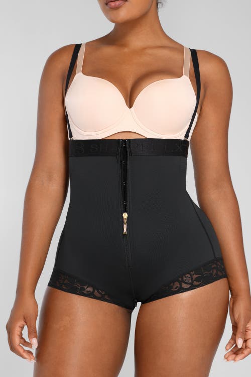 Shapellx Butt-lifting Open Bust Panty In Onyx Black