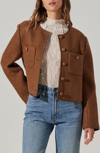 Astr The Label Calliope Jacket In Brown