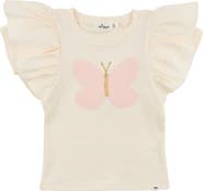 oh baby! Butterfly Pink Terry with Gold Butterfly Tee