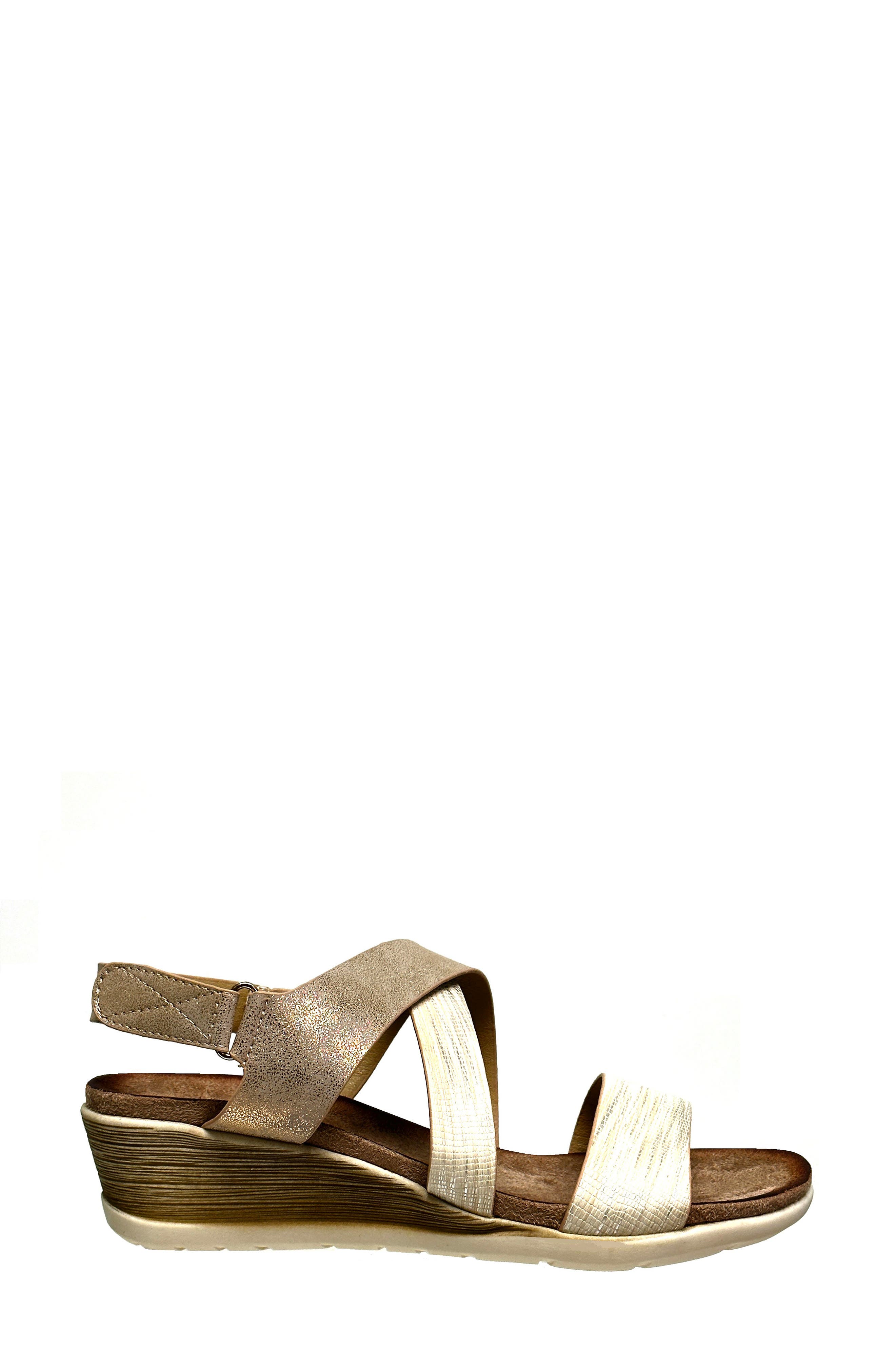 Panama Slingback Wedge Sandal, Alternate, color, GOLD