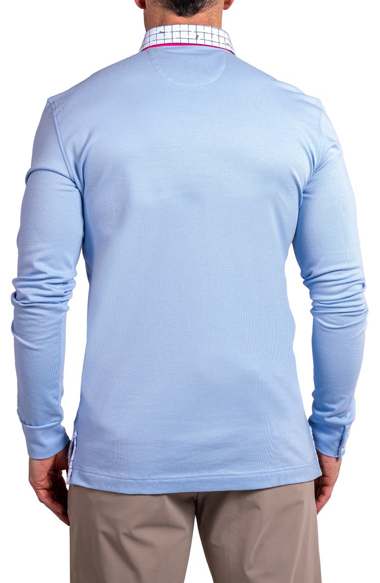 Maceoo Newton Ascension0006 Blue Long Sleeve Button-Down Polo, Alternate, color, Blue