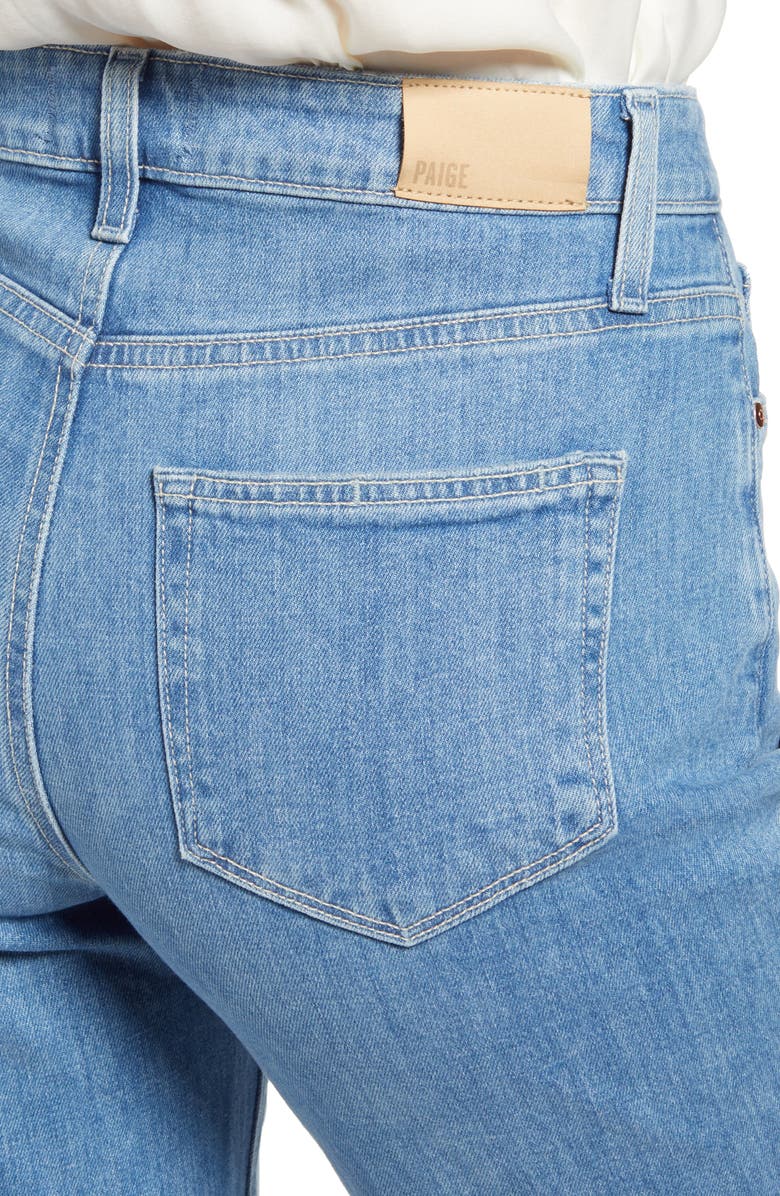 PAIGE Noella Straight Leg Raw Hem Jeans, Alternate, color, Radical Destructed