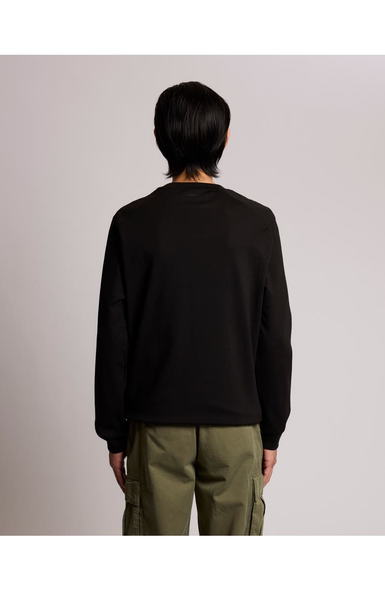 Lyle & Scott Half Raglan Hybrid Long Sweatshirt, Alternate, color, Jet Black