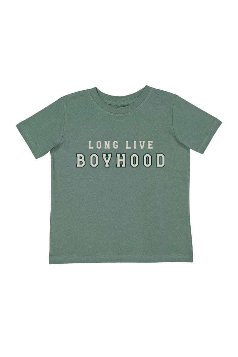 Long Live Boyhood Short Sleeve T-Shirt, Main, color, Hunter Green
