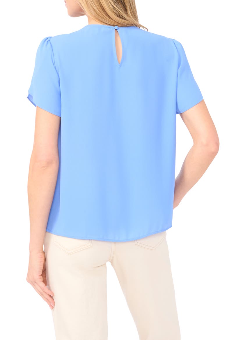 Shirred Tulip Sleeve Top, Alternate, color, BELLFLOWER BLUE