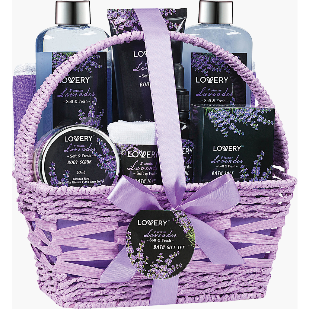 Lovery 9-Piece Home Spa Gift Basket Set