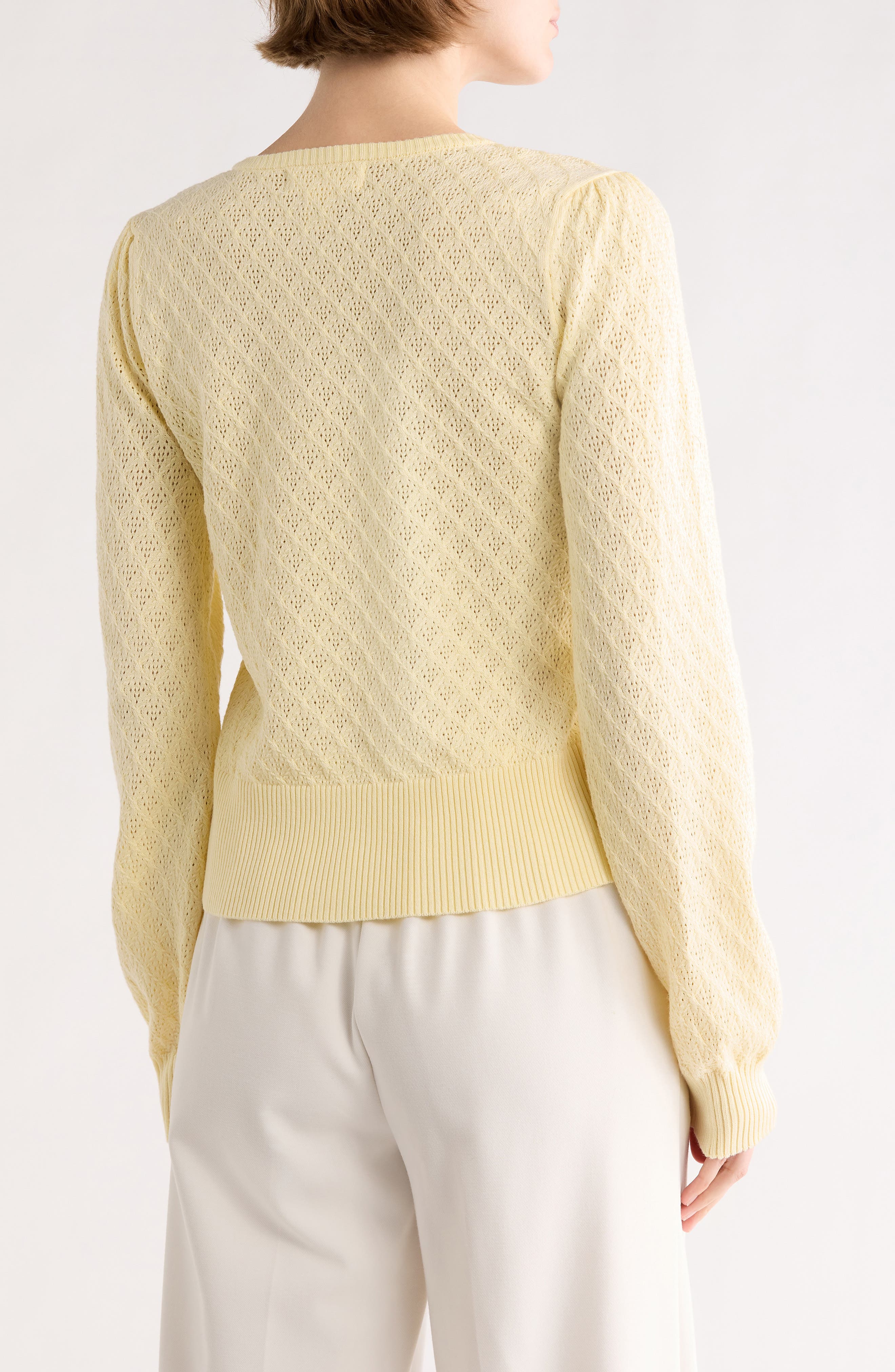 Eileen Pointelle Knit Cardigan - image 4