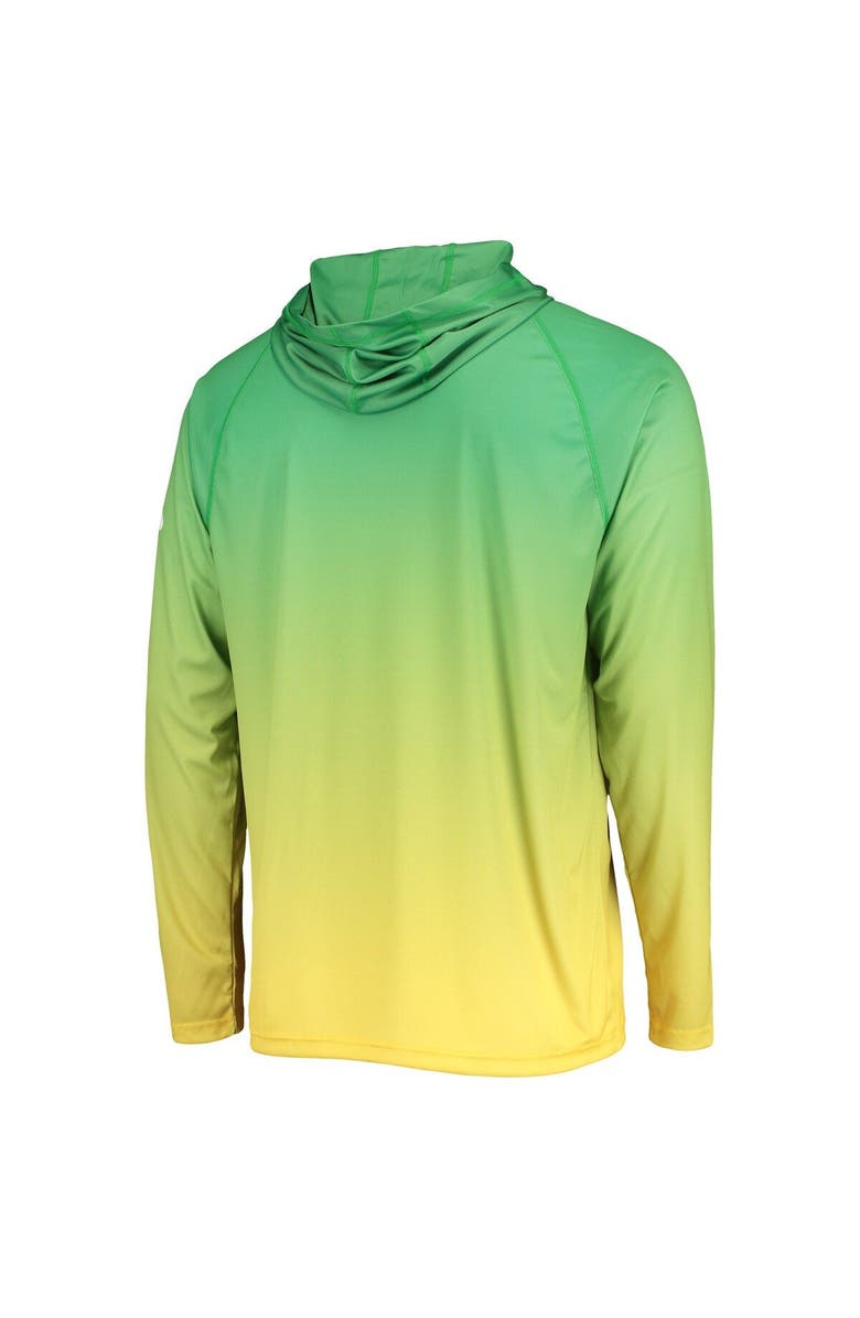 Columbia Men's Columbia PFG Green Oregon Ducks Terminal Tackle Omni-Shade UPF 50 Long Sleeve Hooded Top, Alternate, color, 