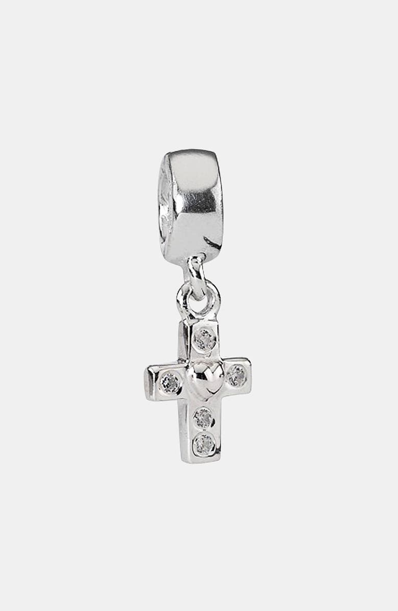 PANDORA Cross Dangle Charm, Main, color,