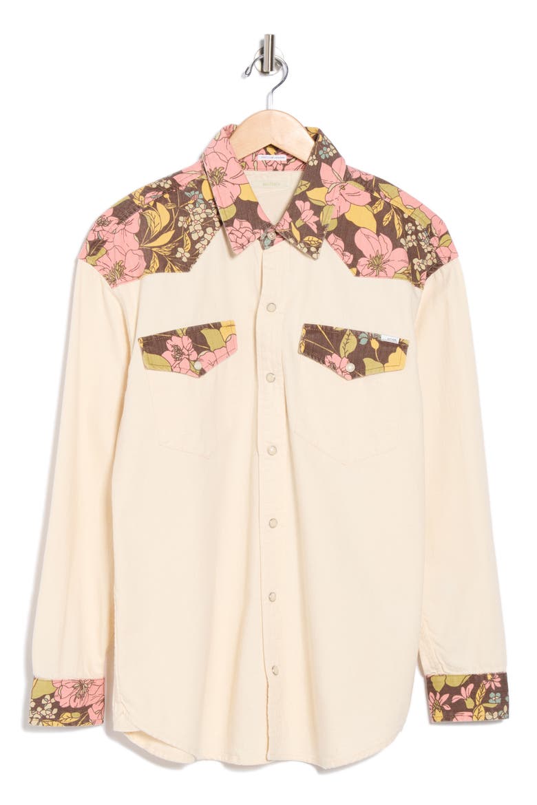 The Tycoon Cotton Denim Western Shirt, Alternate, color, BOUTONNIERE BOUQUET