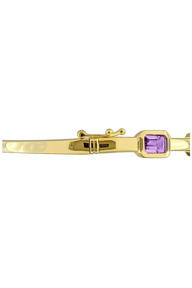 Octagon Cut Amethyst Bangle Bracelet, Alternate, color, PURPLE