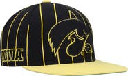 Mitchell & Ness Men's Mitchell & Ness Black Iowa Hawkeyes Team Pinstripe Snapback Hat