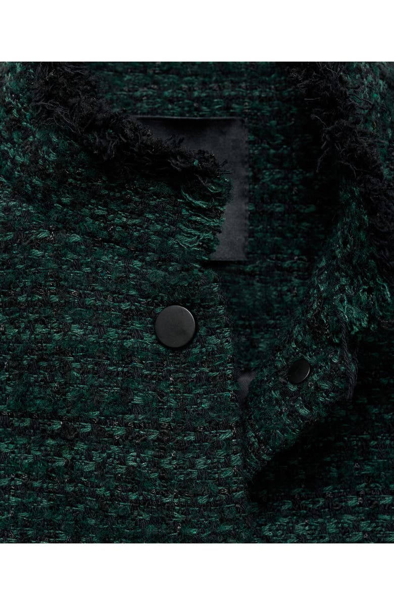 MANGO High Collar Tweed Jacket, Alternate, color,