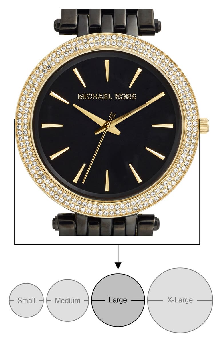 Michael Kors 'Darci' Crystal Bezel Bracelet Watch, 39mm, Alternate, color,