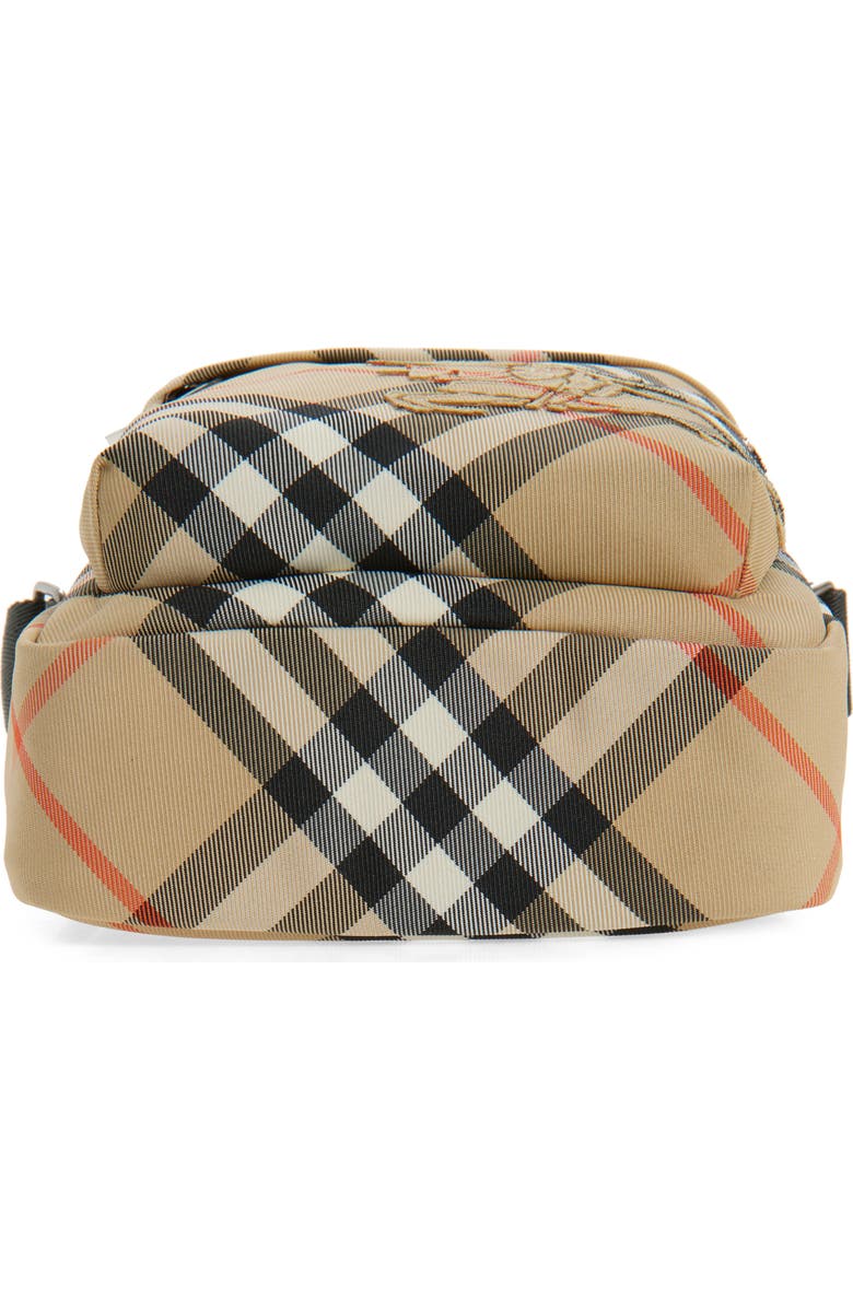 Burberry Classic Check North/South Crossbody Bag, Alternate, color, Sand