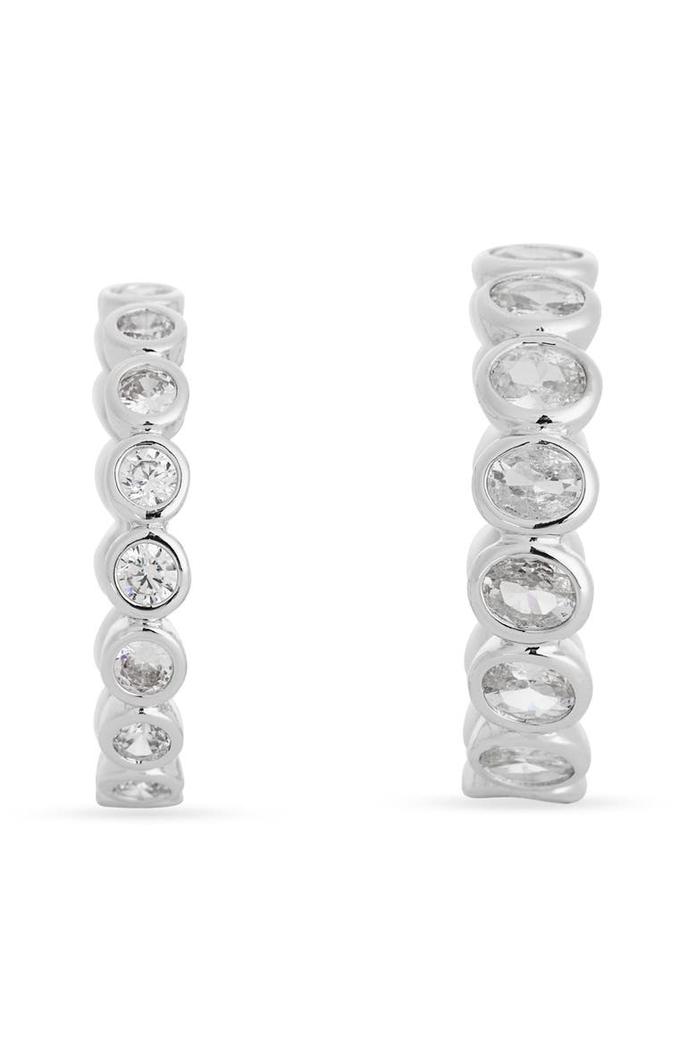 2-Piece Mixed CZ Eternity Band Ring Set, Alternate, color, CLEAR- SILVER