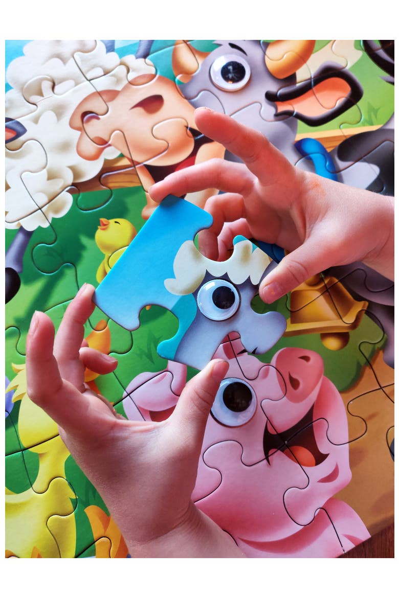 Googly Eyes Farm Animals 48 Piece Puzzle, Alternate, color, Multicolor