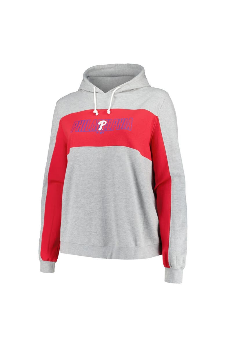 PROFILE Women's Profile Heather Gray Philadelphia Phillies Plus Size Pullover Jersey Hoodie, Alternate, color, Heather Gray
