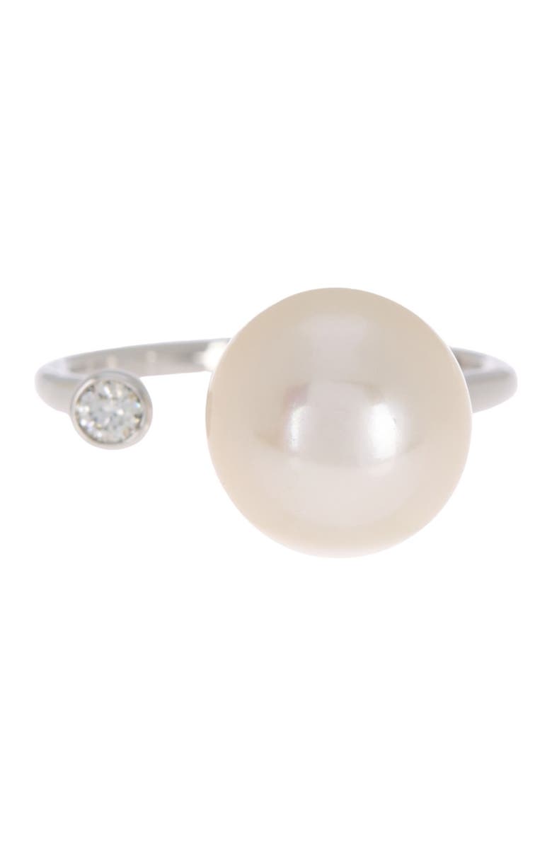 RON HAMI 14K White Gold Diamond & Freshwater Pearl Ring - 0.07 ctw - Size 7, Alternate, color, 