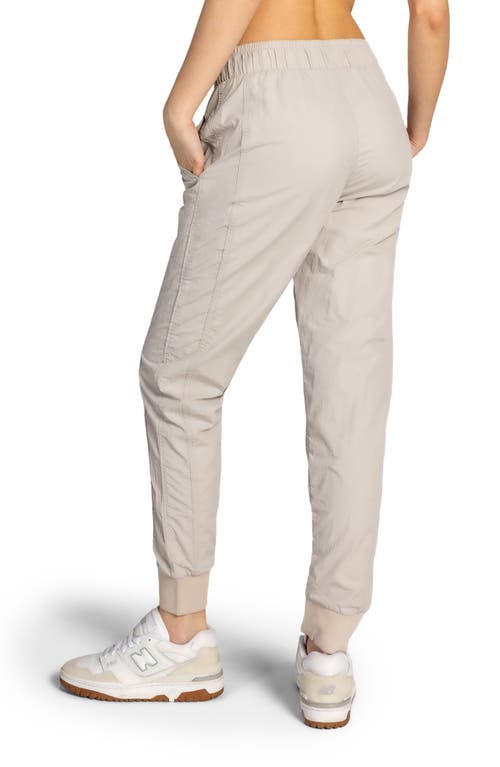Kyodan Drawstring Waist Nylon Joggers In Neutral