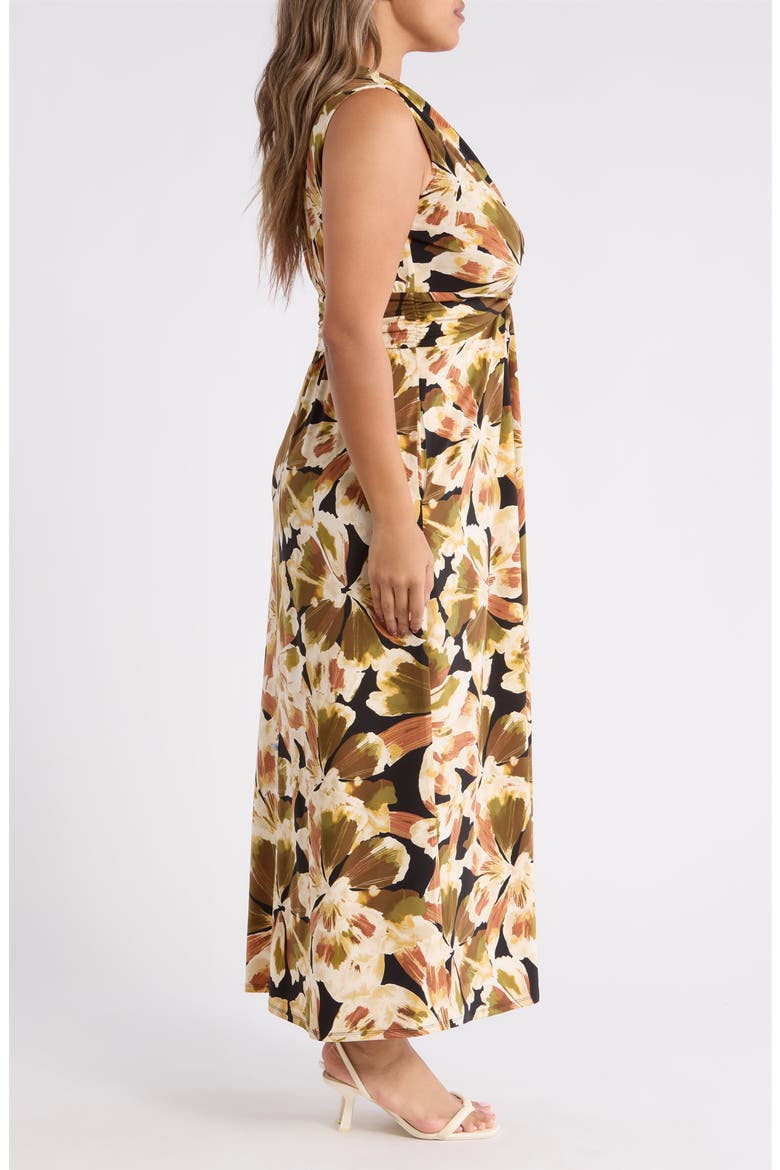 Twist Front Maxi Dress, Alternate, color, ANNE BLACK MULTI