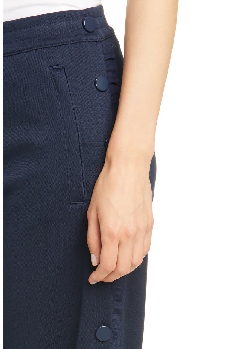 Tory Sport Ruffle Tear Away Track Pants, Alternate, color, TORY NAVY