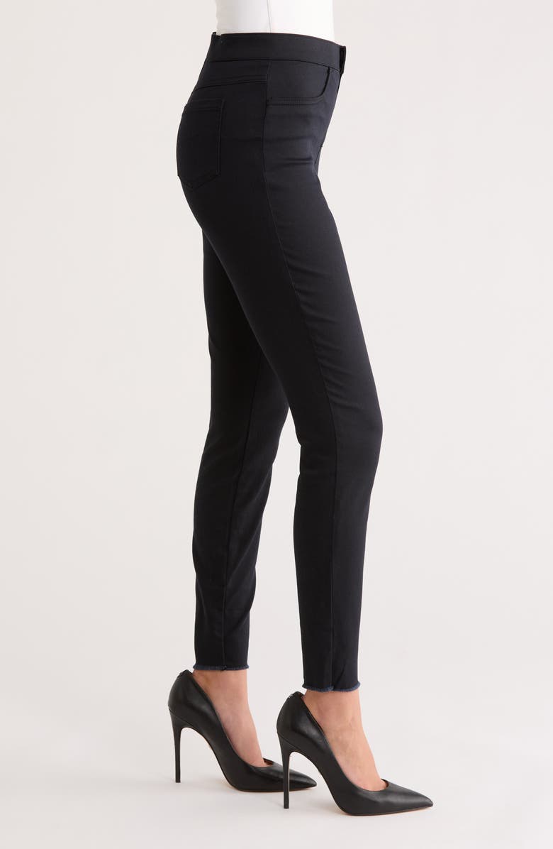 Hue Fray Hem Denim Leggings, Alternate, color, Black