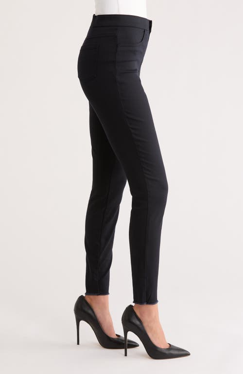 Hue Fray Hem Denim Leggings In Black