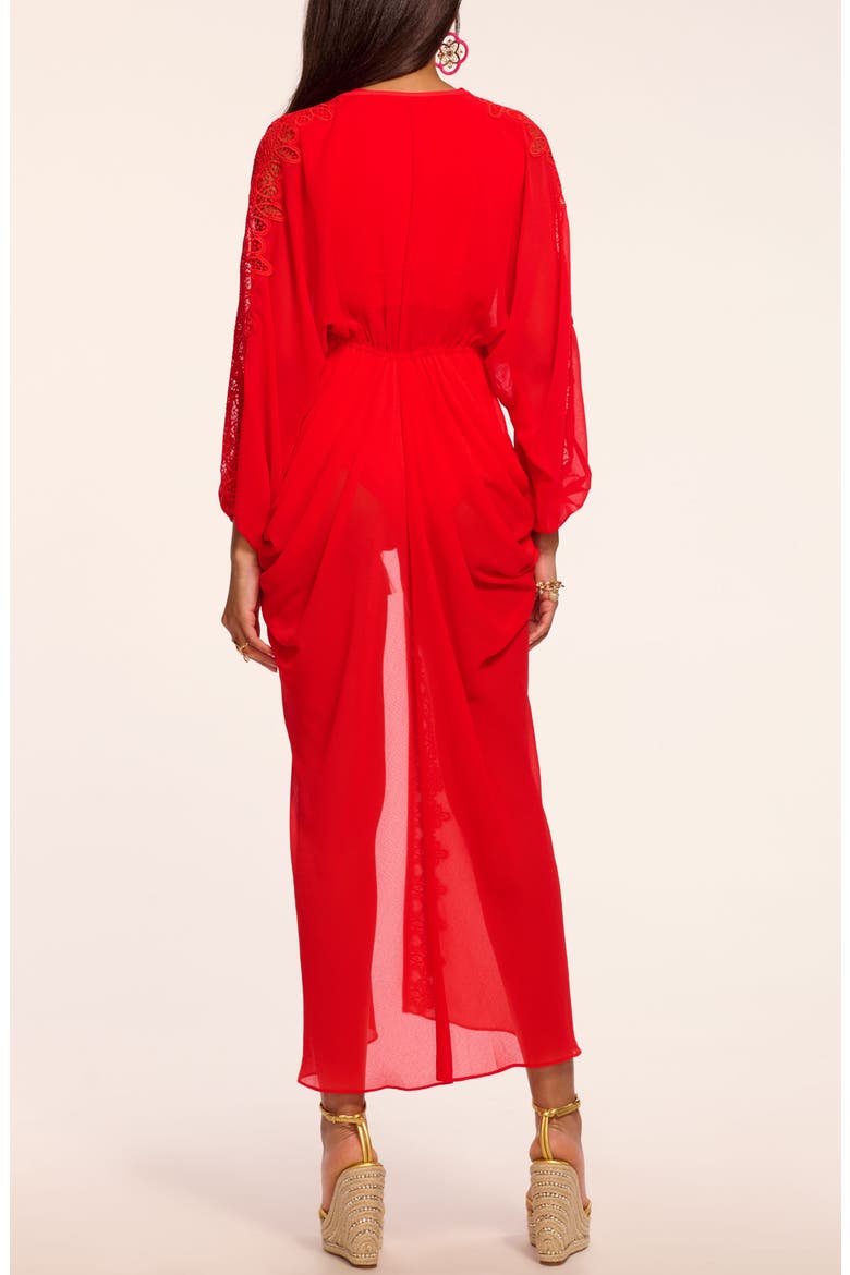 Bernice Lace Trim Cover-Up, Alternate, color, FLAME