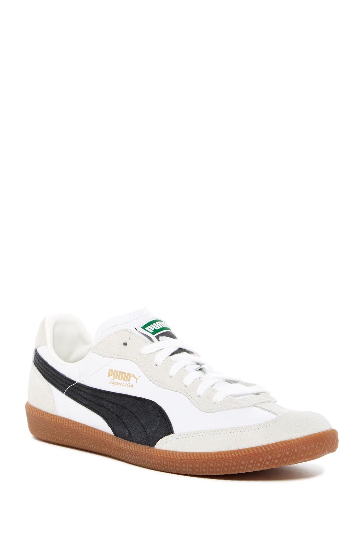 PUMA Super Liga OG Retro Leather & Suede Sneaker, Main, color, White