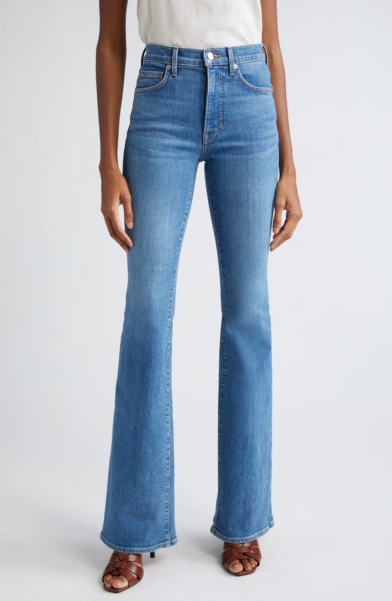 Veronica Beard Beverly High Waist Skinny Flare Jeans, Main, color, Sedona River